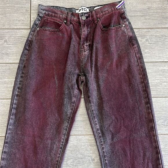 Women's Burgundy Jeans - Picture 10 of 15